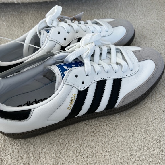 Brand new never worn Adidas Samba OG “White/Black” sneakers size Men’s US 8 - Picture 10 of 10